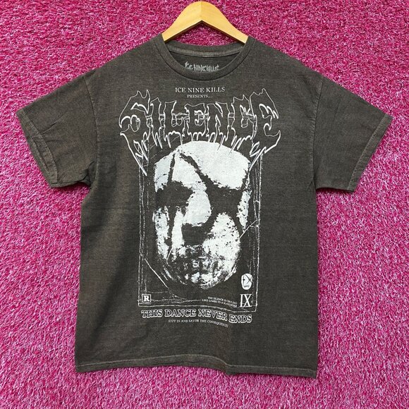 Ice Nine Kills Silence Mask Rock Tee size Large - Picture 1 of 4